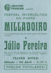 Concerto de Júlio Pereira (Cavaquinho solista) no Intercéltico, Porto 1983